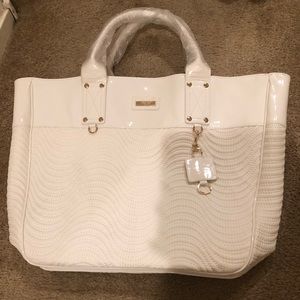 Versace Parfums White Tote Bag
